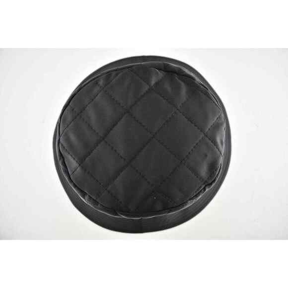 Celine Paris Black Quilted White Logo Nylon Twill Orange Sun Bucket Hat XS main image 4